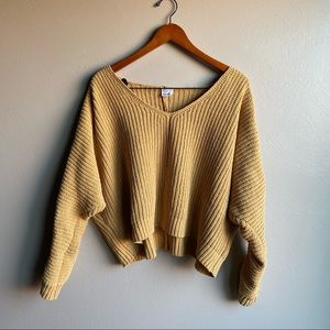 Cozy cropped knit sweater
